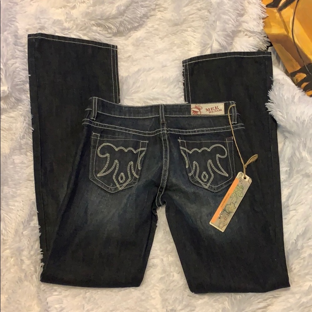 😍 NWT $135 MEK Kansas Jeans 27 x 34